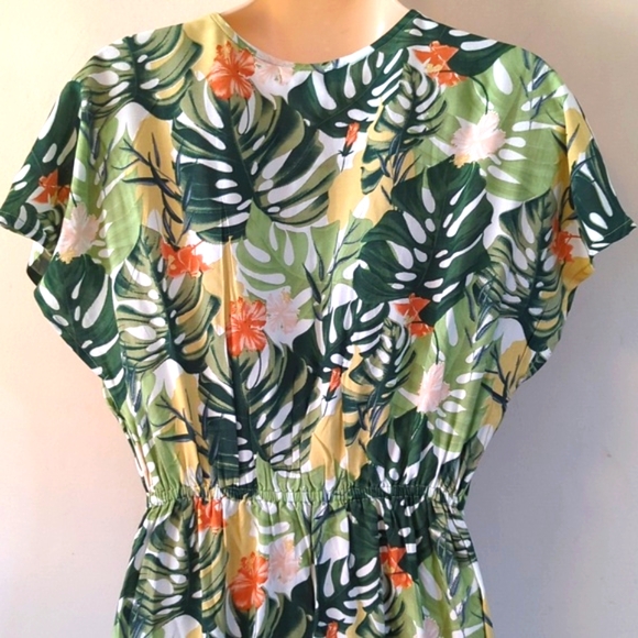 American & Beyond Tropical Flowers High Low Maxi Dress XS - Picture 10 of 16